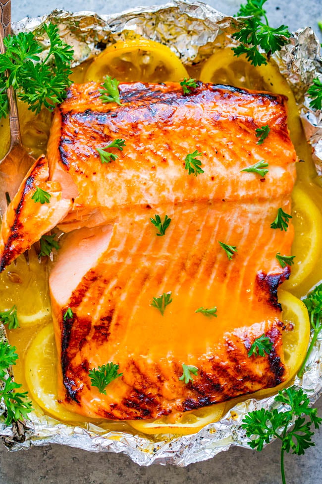 Wood-Grilled Salmon with Citrus-Honey Glaze