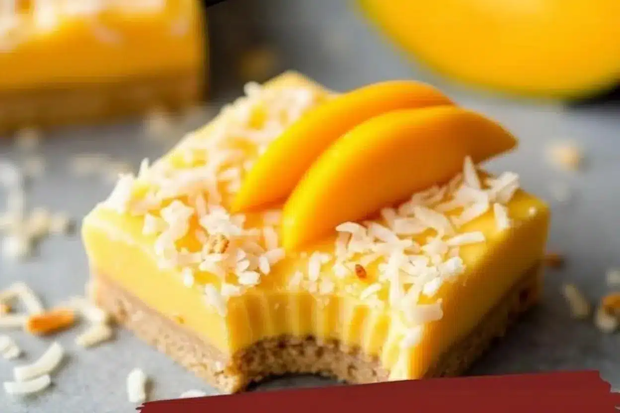 No-Bake Mango Coconut Bars