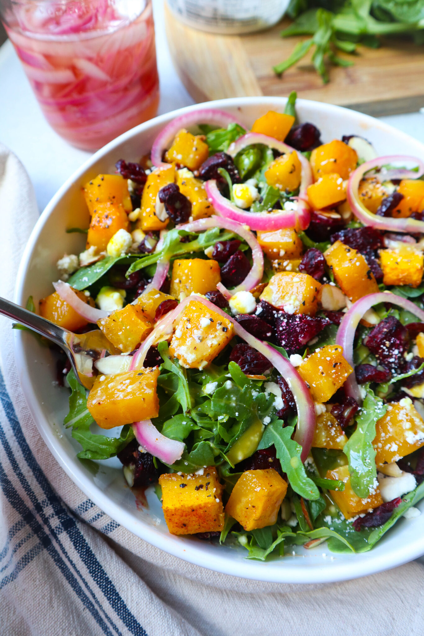 Smoky Macadamia Nut and Sweet Potato Salad with Bush Tomato Dressing