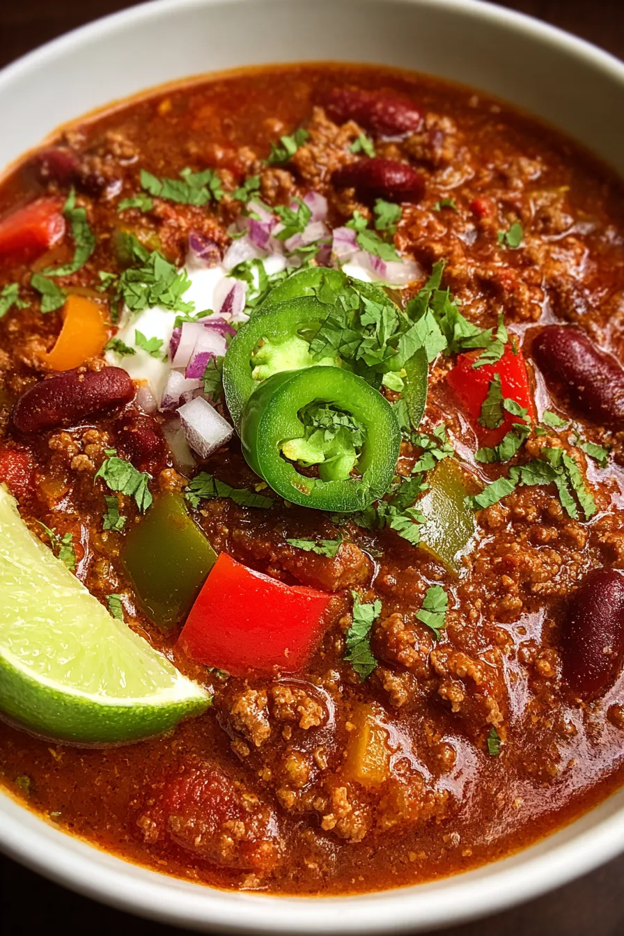 Slow-Simmered Beef Chili with Smoked Paprika and Chipotle
