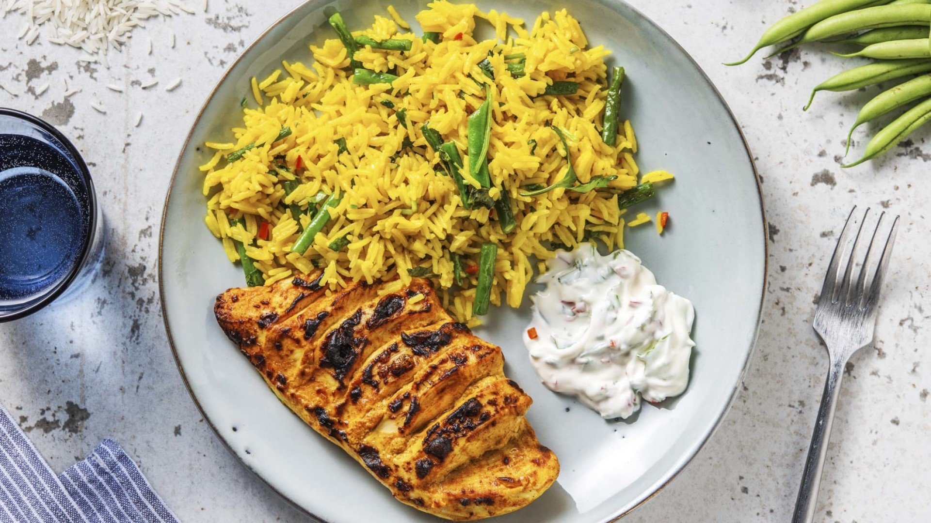 Tandoori-Spiced Roasted Chicken with Turmeric Rice