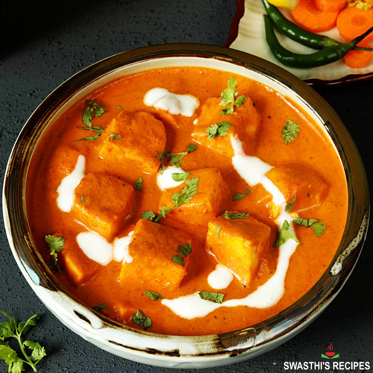 Paneer Makhani Simmered in Tomato Cashew Sauce