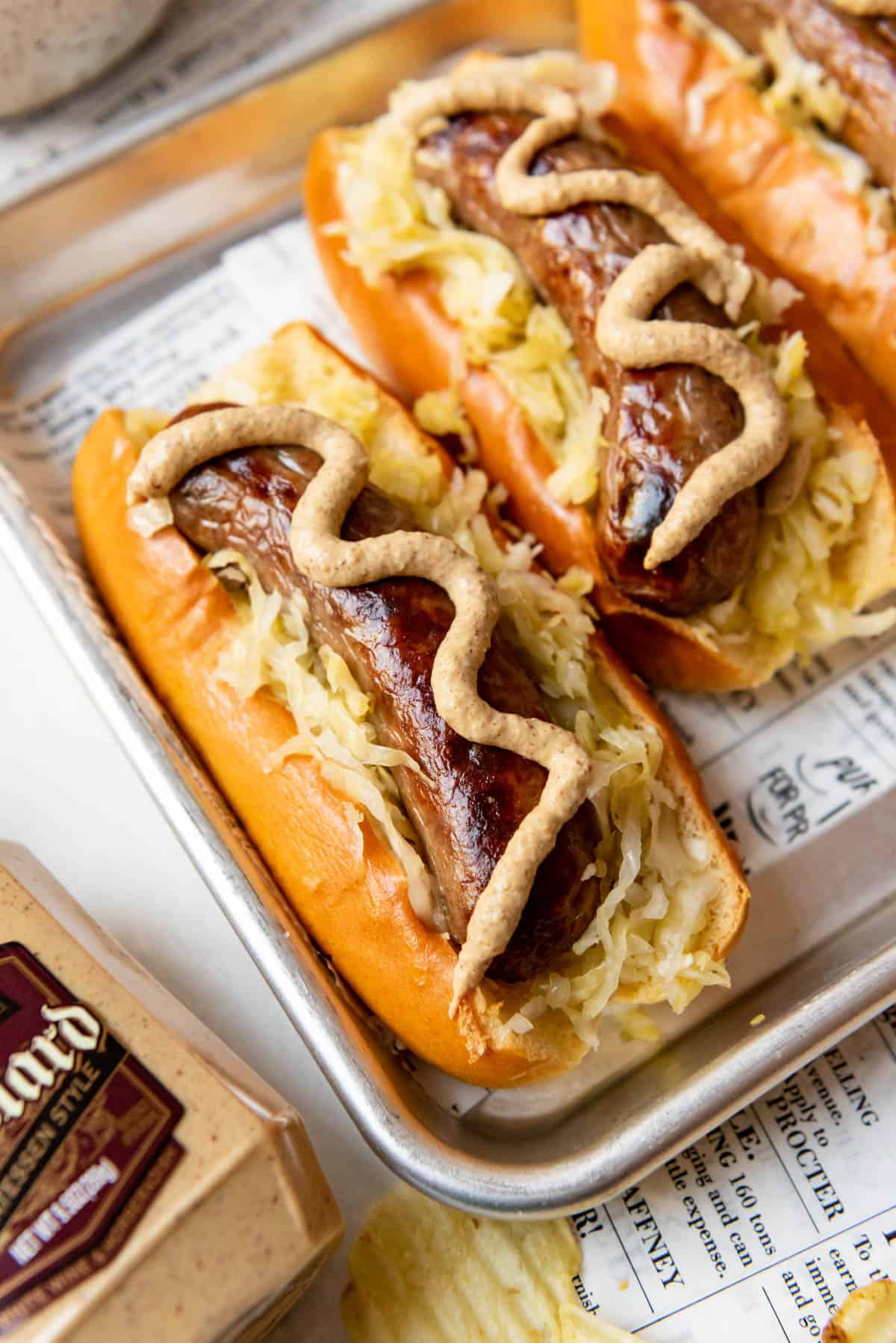 Cincinnati-Inspired Spicy Bratwurst Sandwich