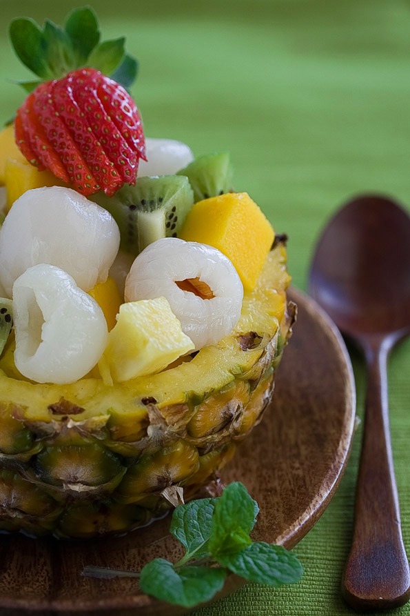 Tiki-Inspired Tropical Fruit Salad with Toasted Macadamia Nuts