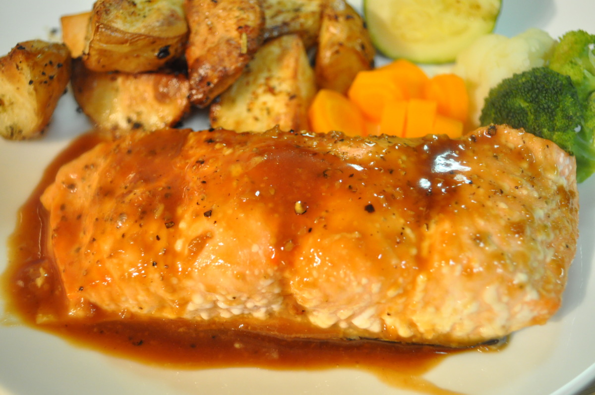Half-Salt Half-Sugar Glazed Salmon