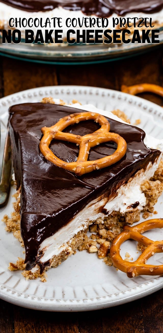 No-Bake Chocolate Pretzel Cheesecake Bars
