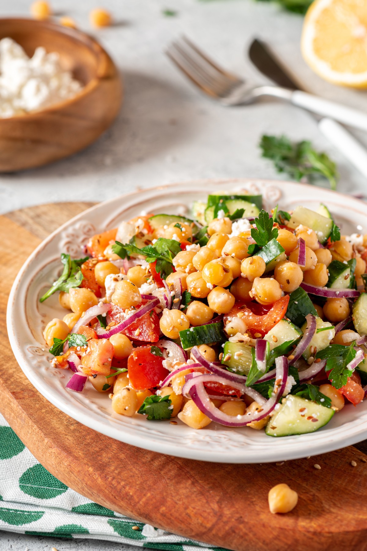 Roasted Chickpea and Za’atar Salad with Tahini Dressing