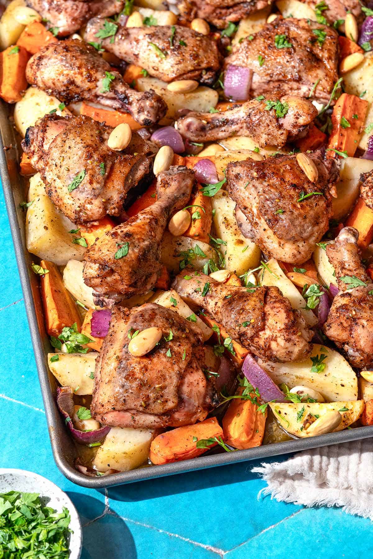 Sheet Pan Za'atar Chicken with Chickpeas and Roasted Vegetables