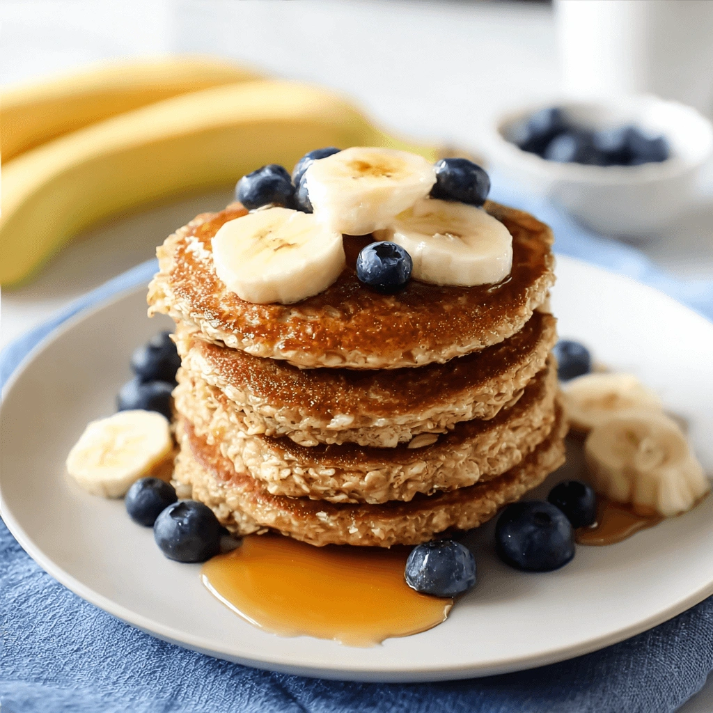 Simple Banana and Oat Breakfast Pancakes