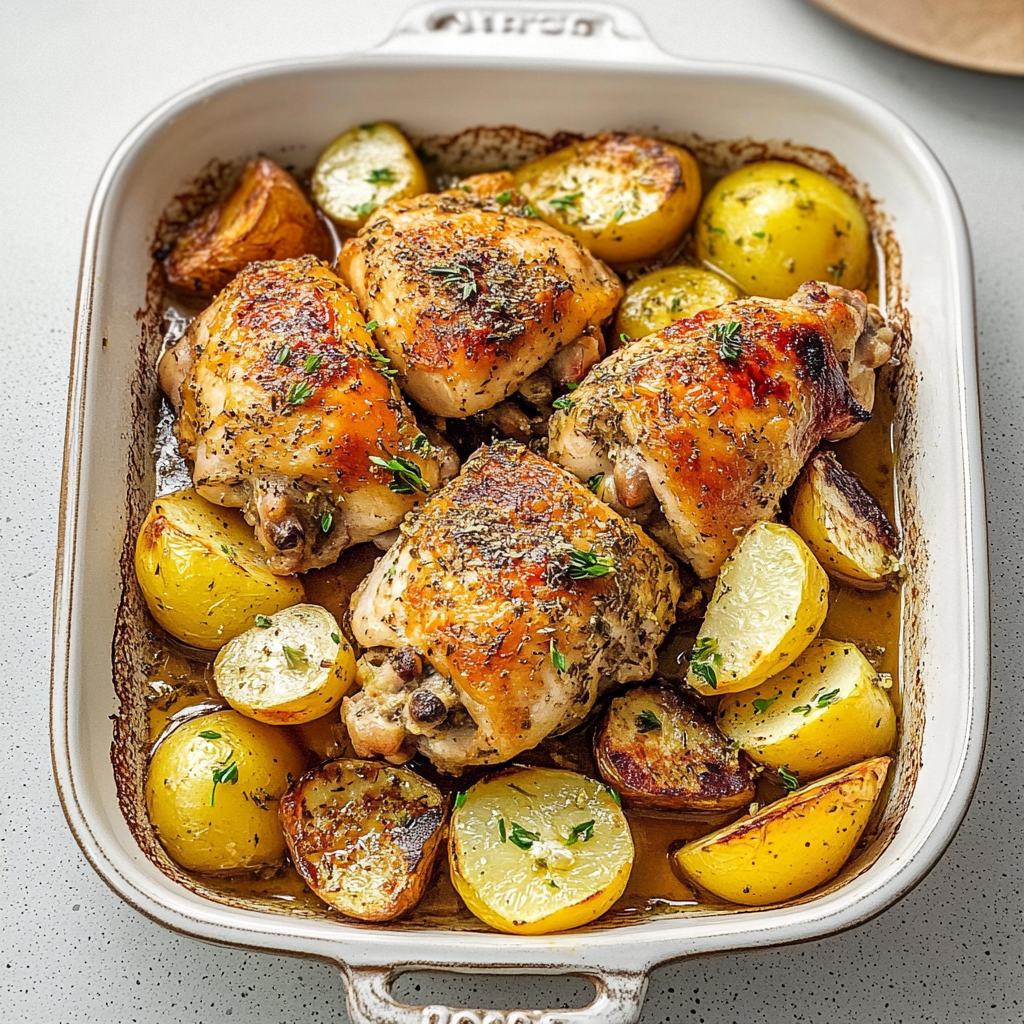 Sheet Pan Citrus-Herb Roasted Chicken with Baby Potatoes