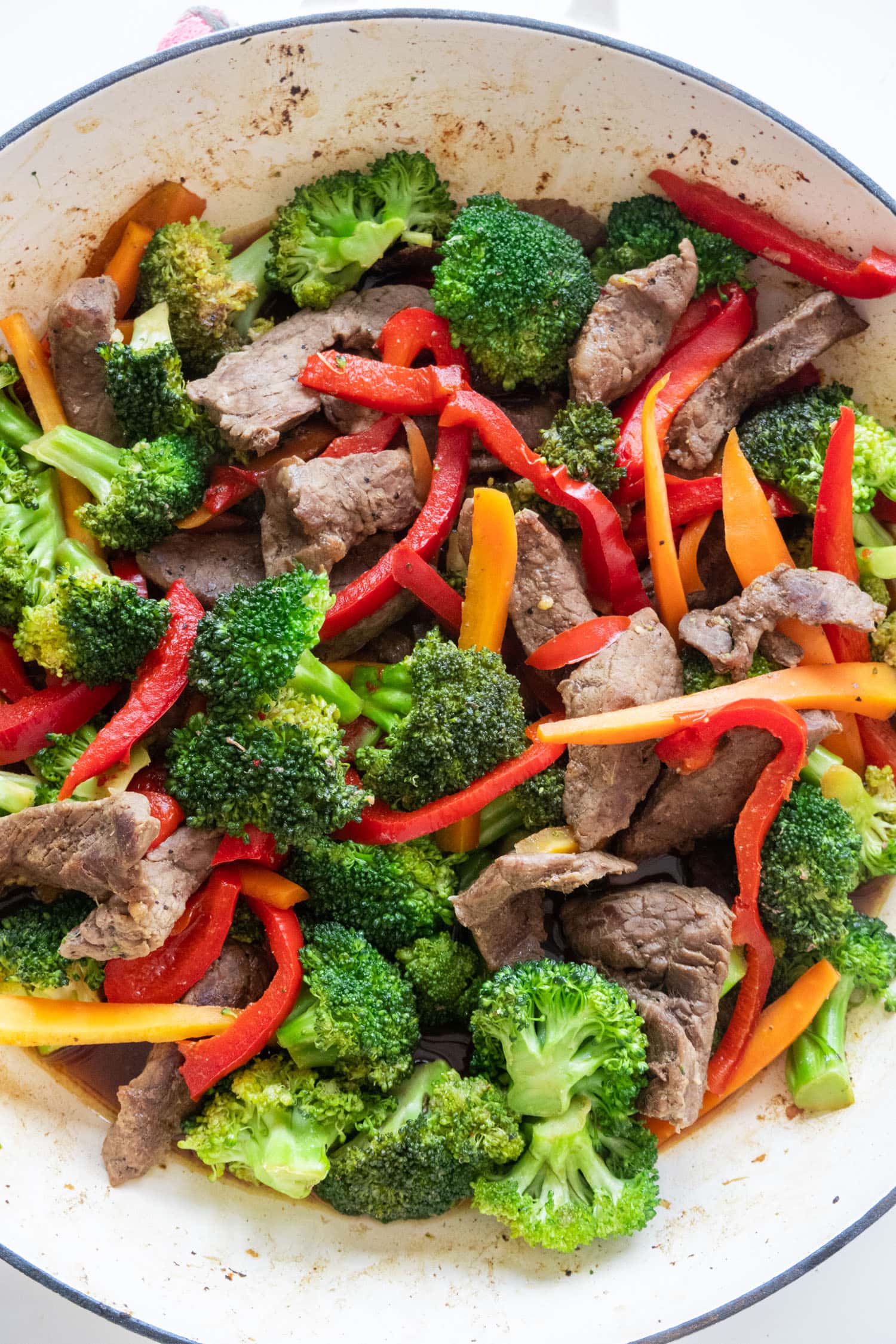 Half-Portion Beef Stir Fry with Broccoli and Bell Peppers