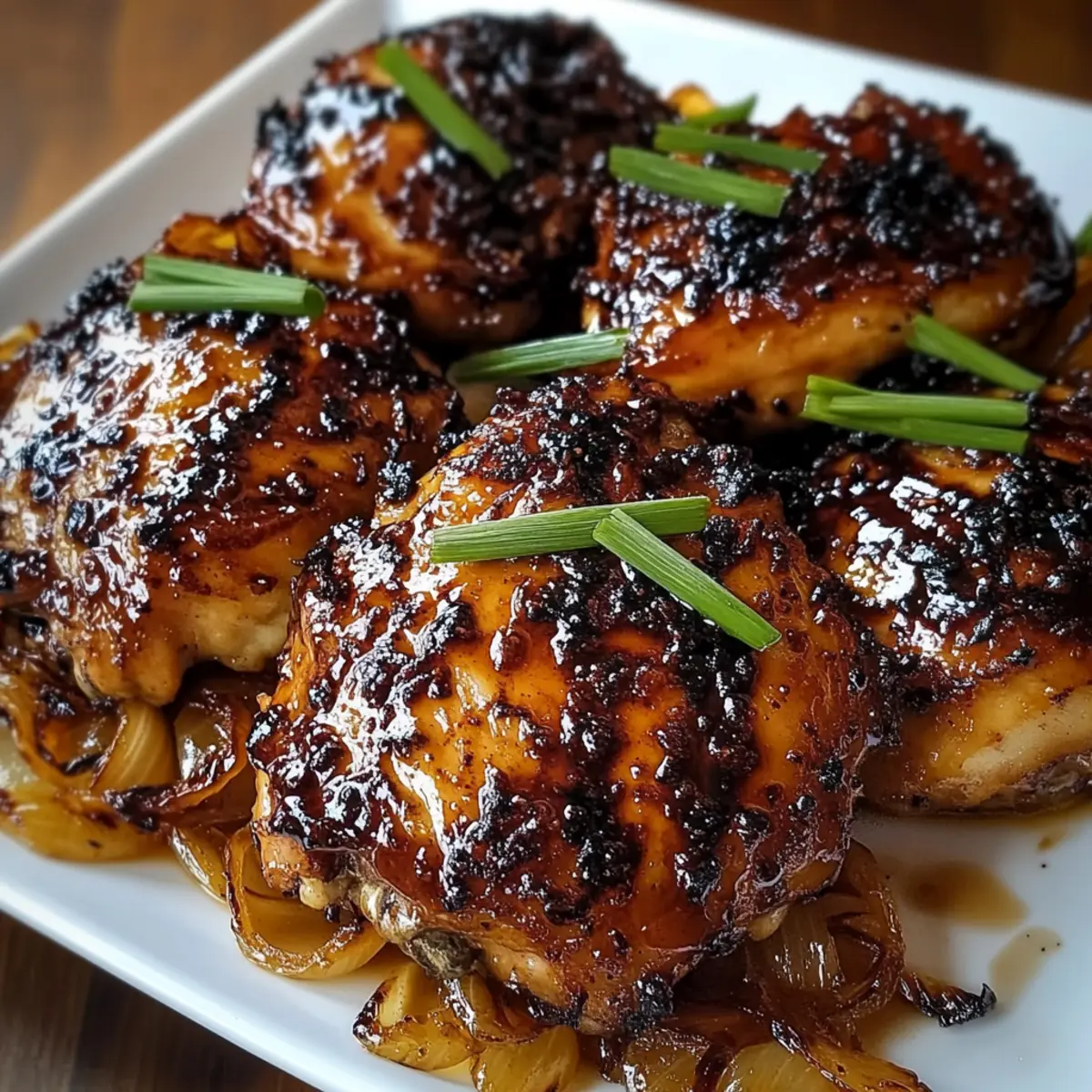 Smoky Whiskey-Glazed Grilled Chicken Thighs