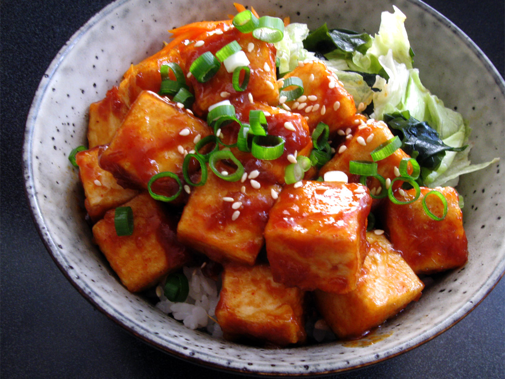 Korean-Inspired Tofu Stir Fry with Gochujang and Vegetables