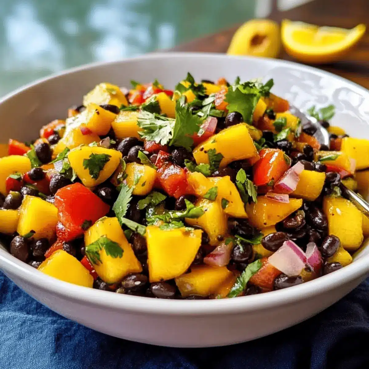 Playful Caribbean Mango Black Bean Salad