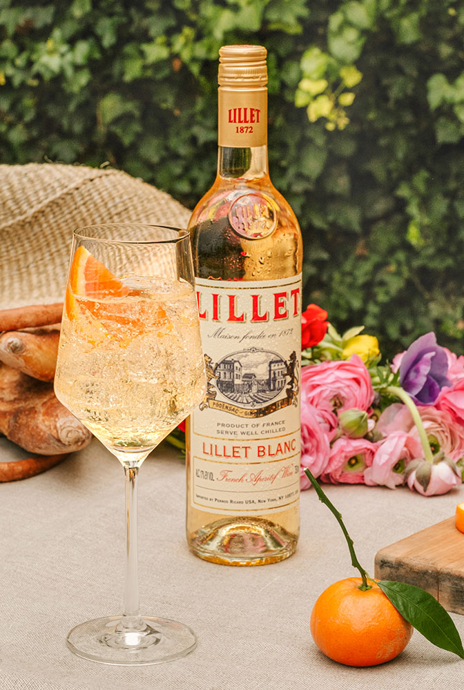 Lillet Blanc Citrus and Basil Spritz