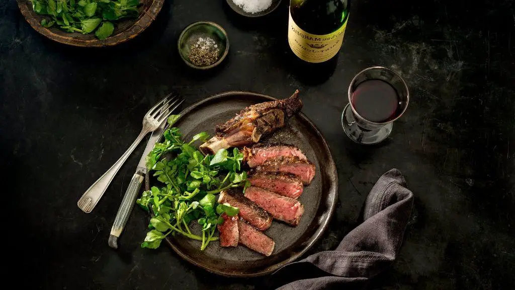 Pan-Seared Ribeye with Red Wine Braised Shallots