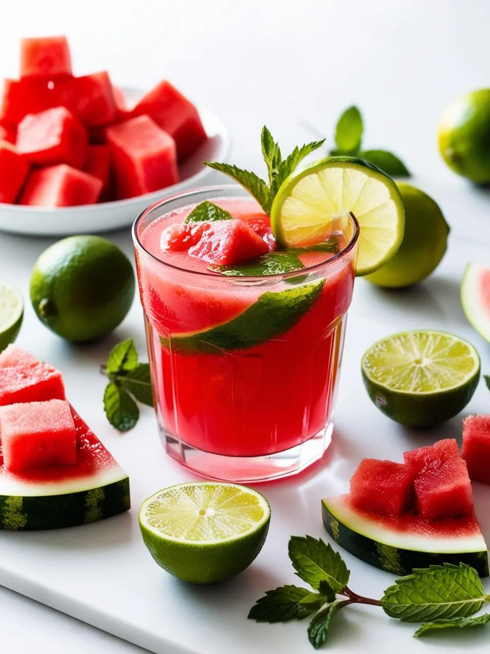 Minted Watermelon Lime Punch