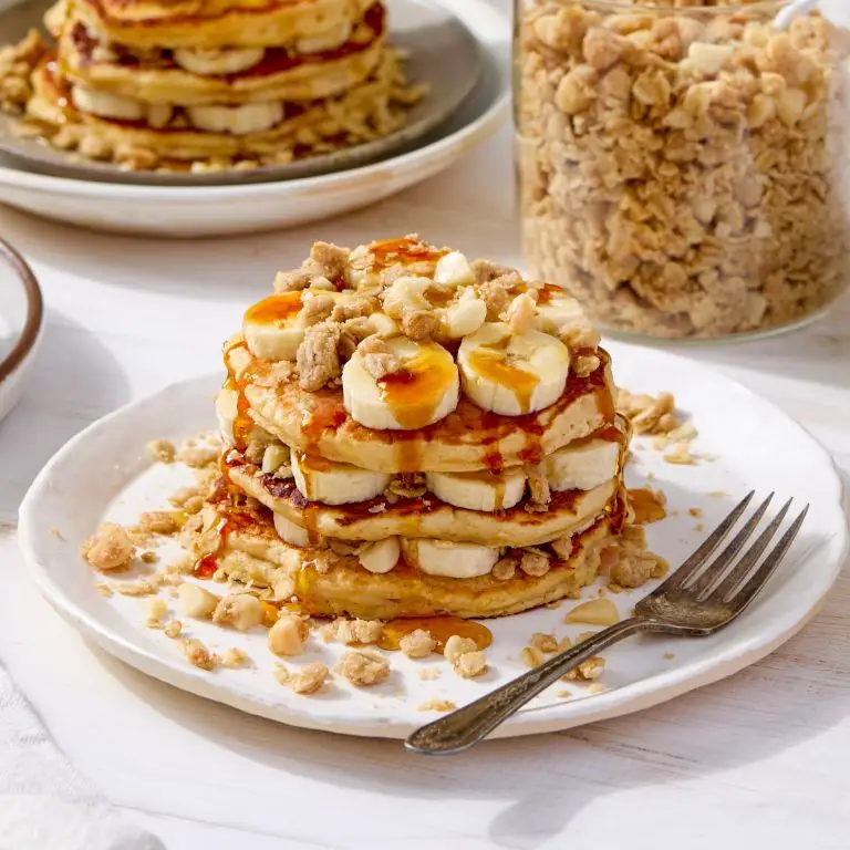 Golden Wattleseed Pancakes with Macadamia Maple Syrup