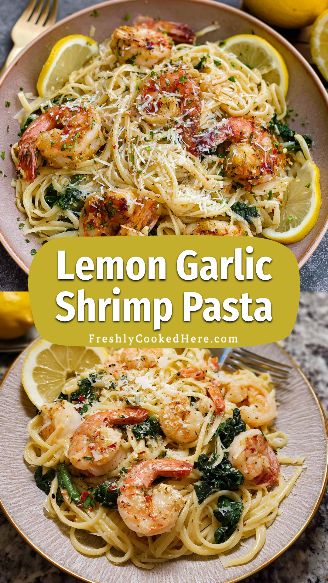 Quick Lemon-Garlic Shrimp Pasta