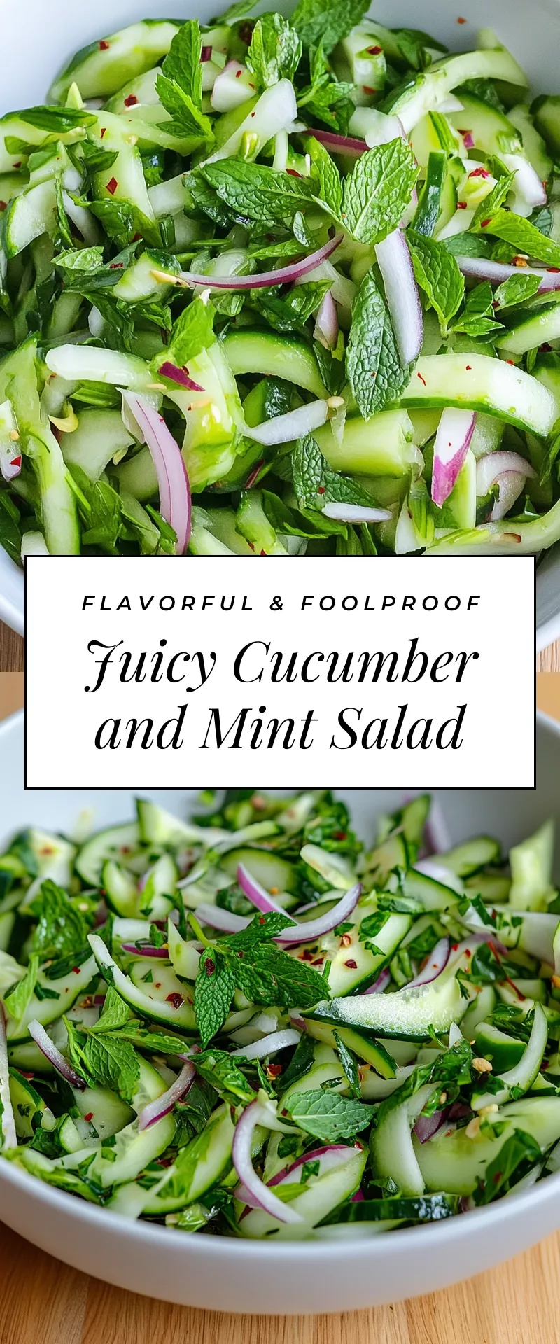 Fresh Cucumber-Mint Salad with Honey-Lime Dressing