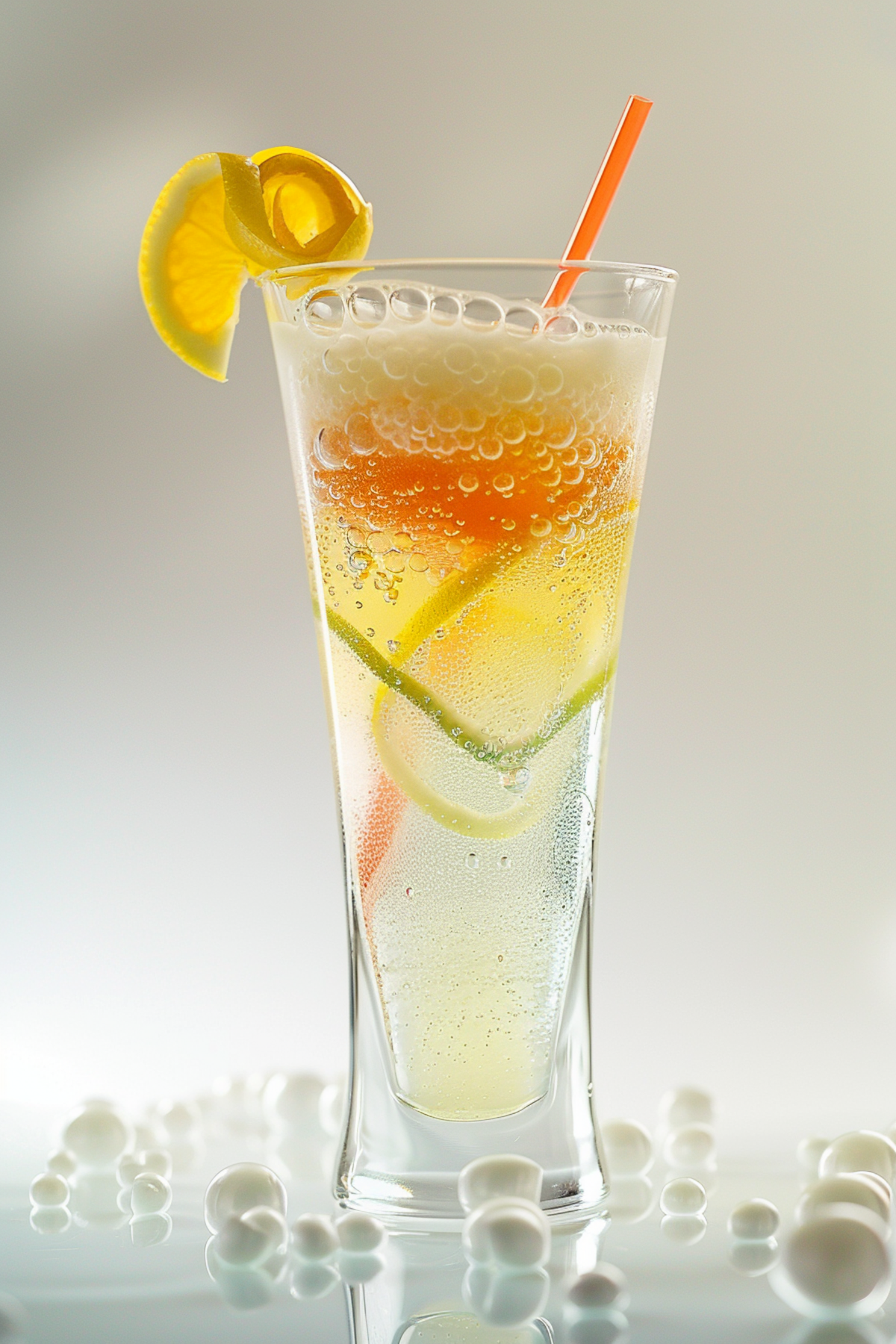 Jazz-Style Citrus Vodka Fizz Cocktail