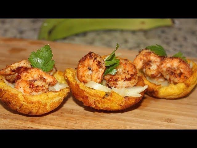 Coconut-Rice Stuffed Plantains with Shrimp