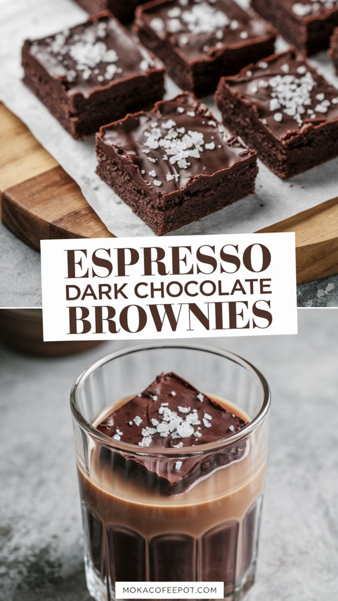 Espresso-Infused Chocolate Brownie Bars with Sea Salt