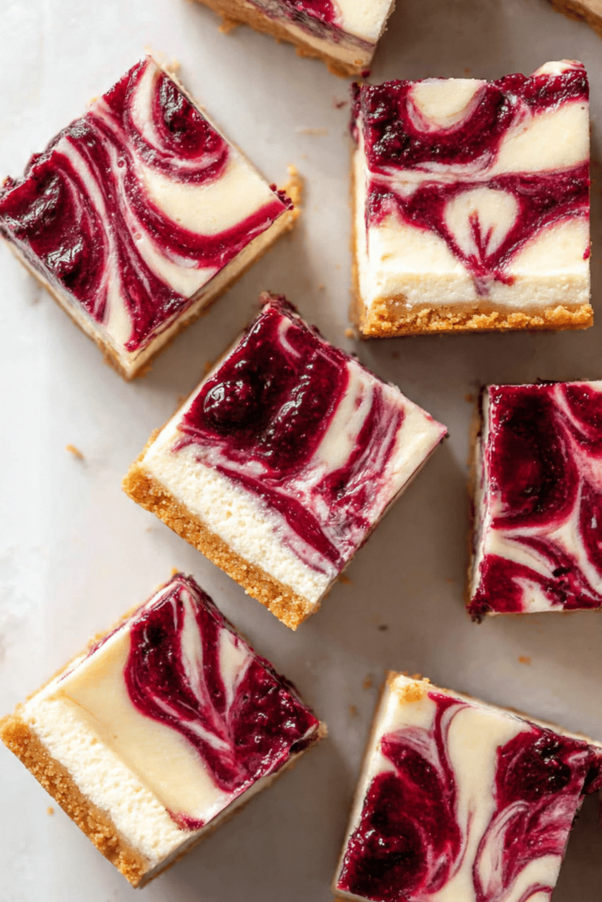 No-Bake Layered Cheesecake Bars with Mixed Berries