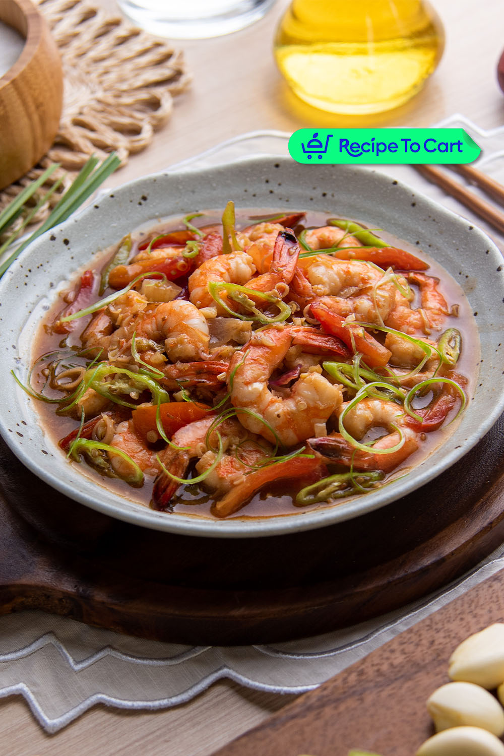 Stir-Fried Shrimp with Garlic and Tamarind Sauce