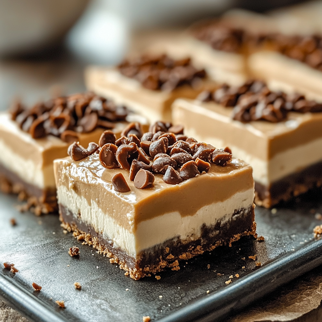 No-Bake Peanut Butter Cheesecake Bars