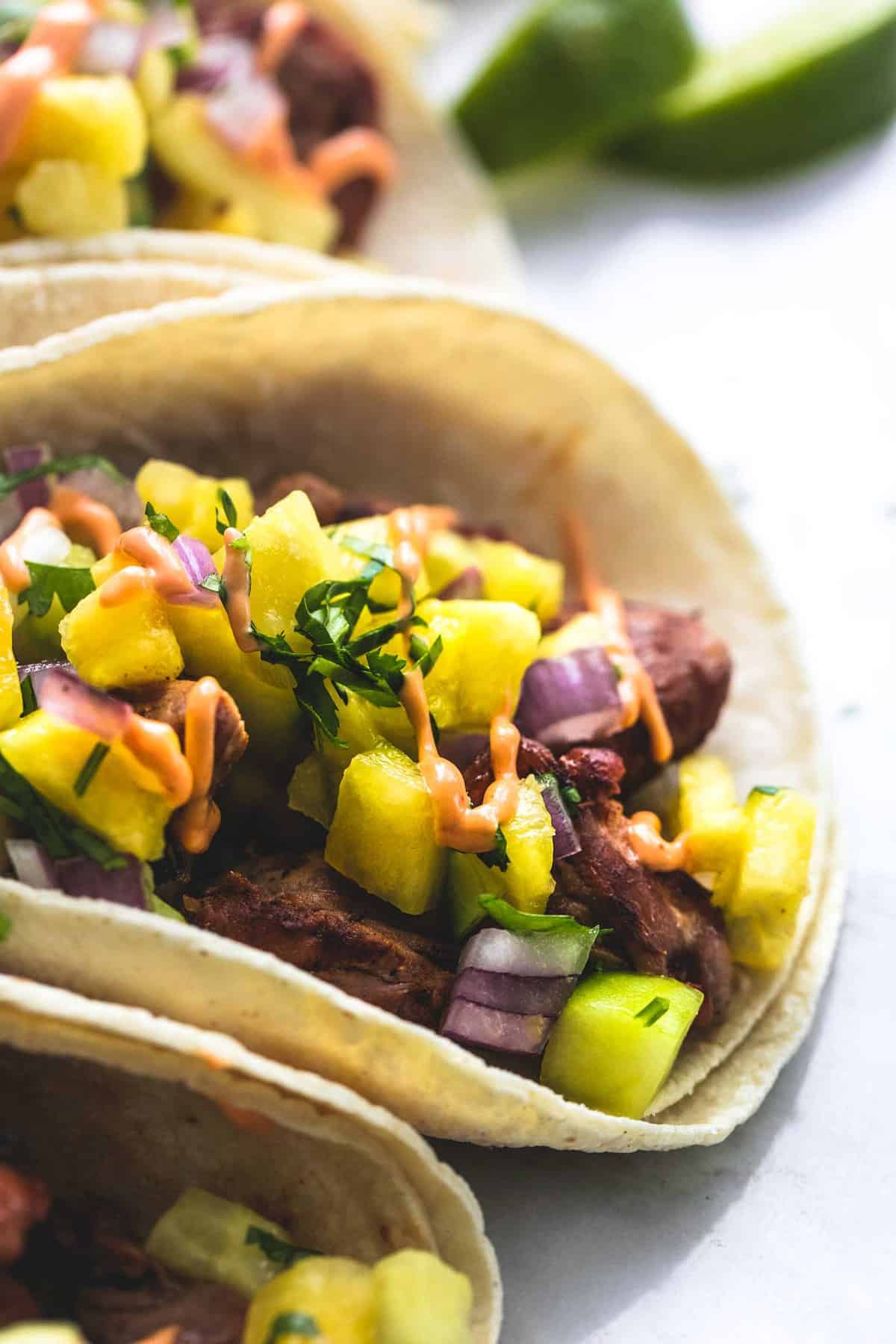 Grilled Blackened Pork Tacos with Pineapple Salsa