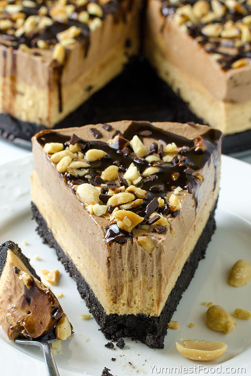 No-Bake Peanut Butter Chocolate Cheesecake