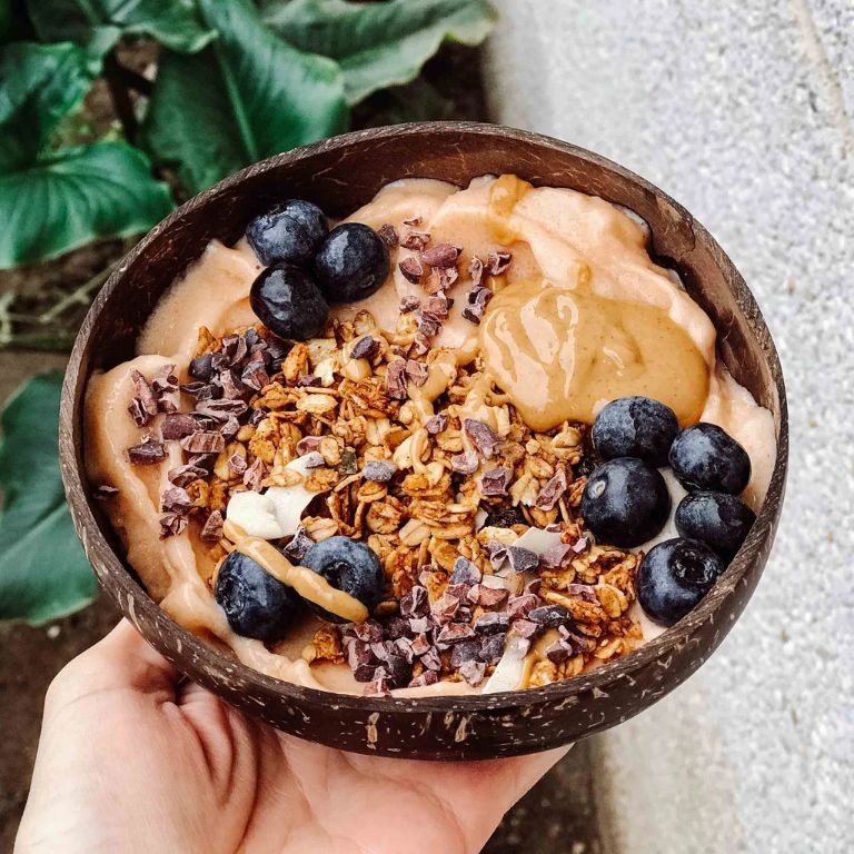 Banana-Guava Tiki Smoothie Bowl with Toasted Coconut