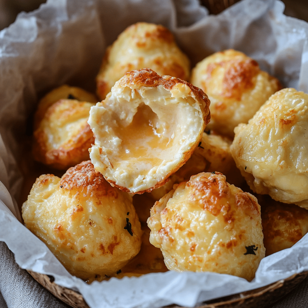 Baked Cheese-Stuffed Pão de Queijo Rolls