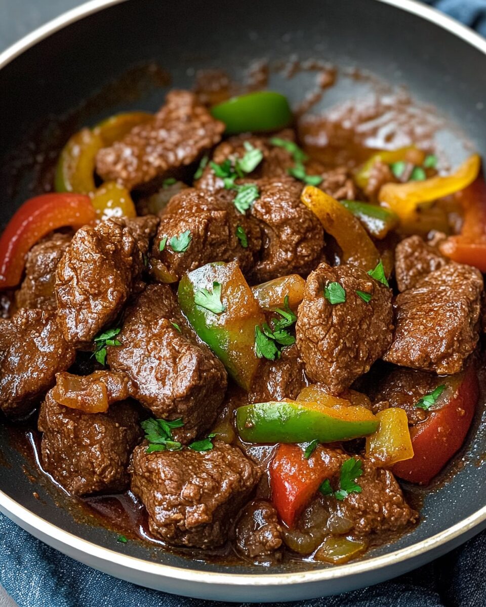 Tibs Stir-Fry with Spiced Beef and Bell Peppers