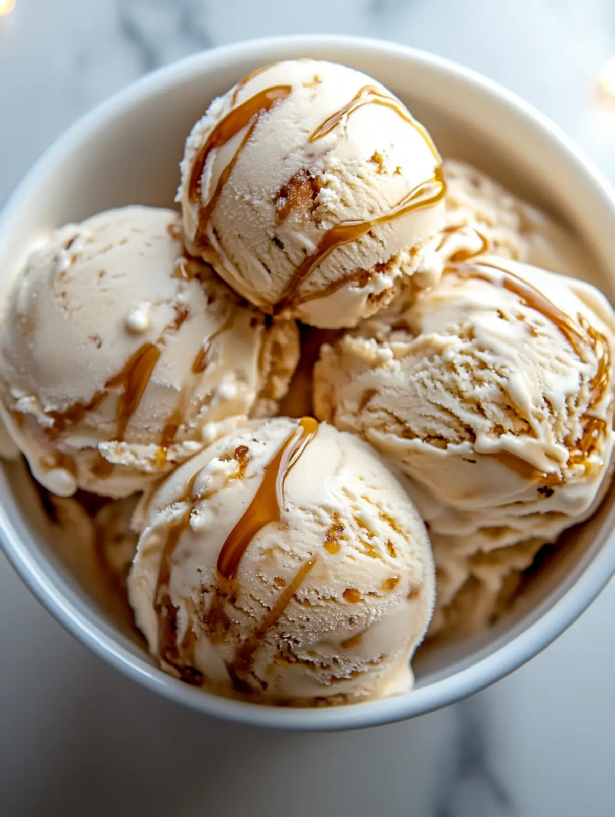 No-Churn Salted Caramel Ice Cream with Sea Salt Flakes