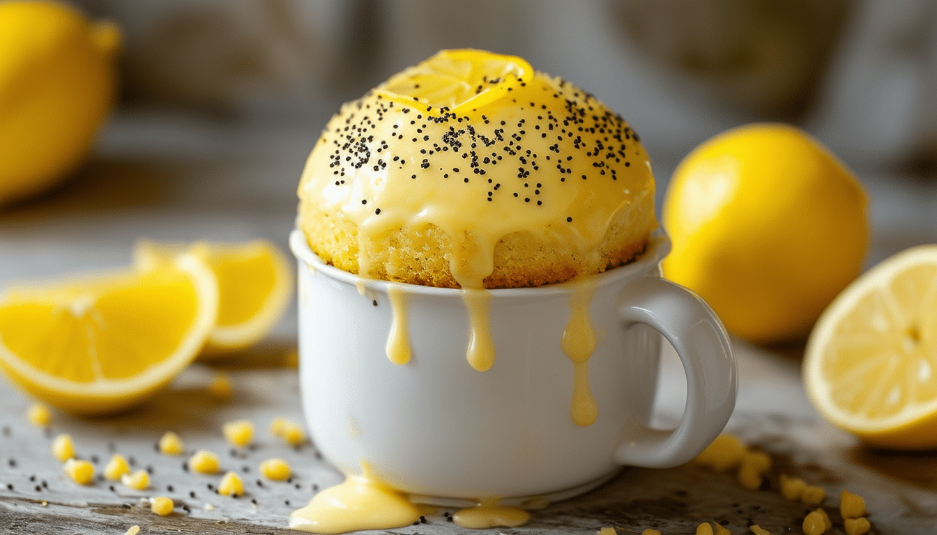 Quick Lemon Poppy Seed Mug Cake