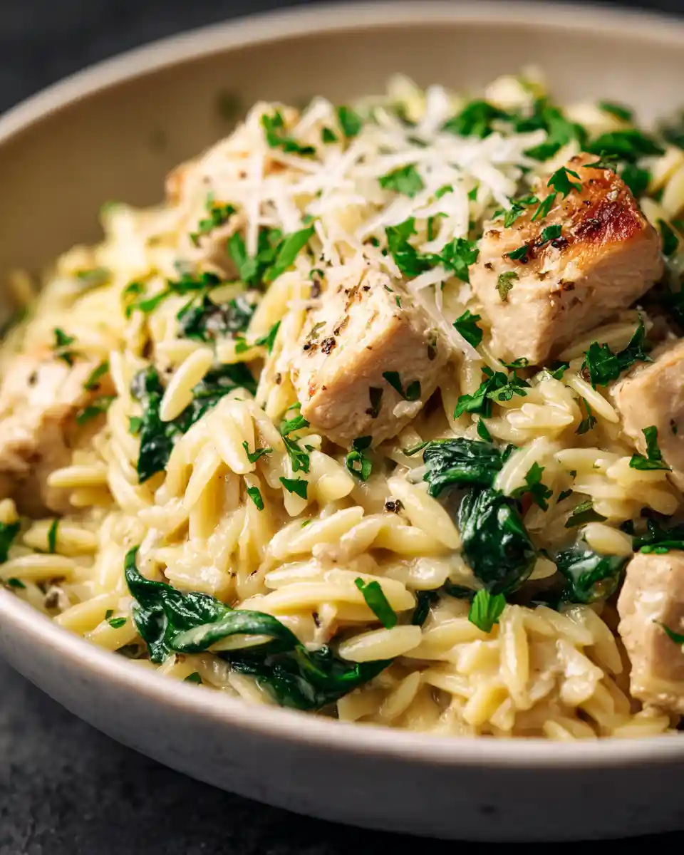 One-Pot Lemon Garlic Chicken with Spinach and Mushrooms