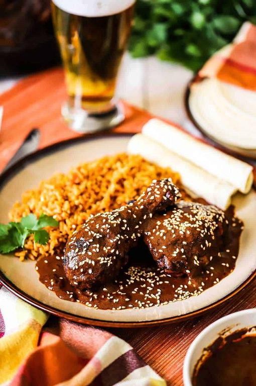 Slow-Simmered Mexican Chicken Mole with Toasted Chilies