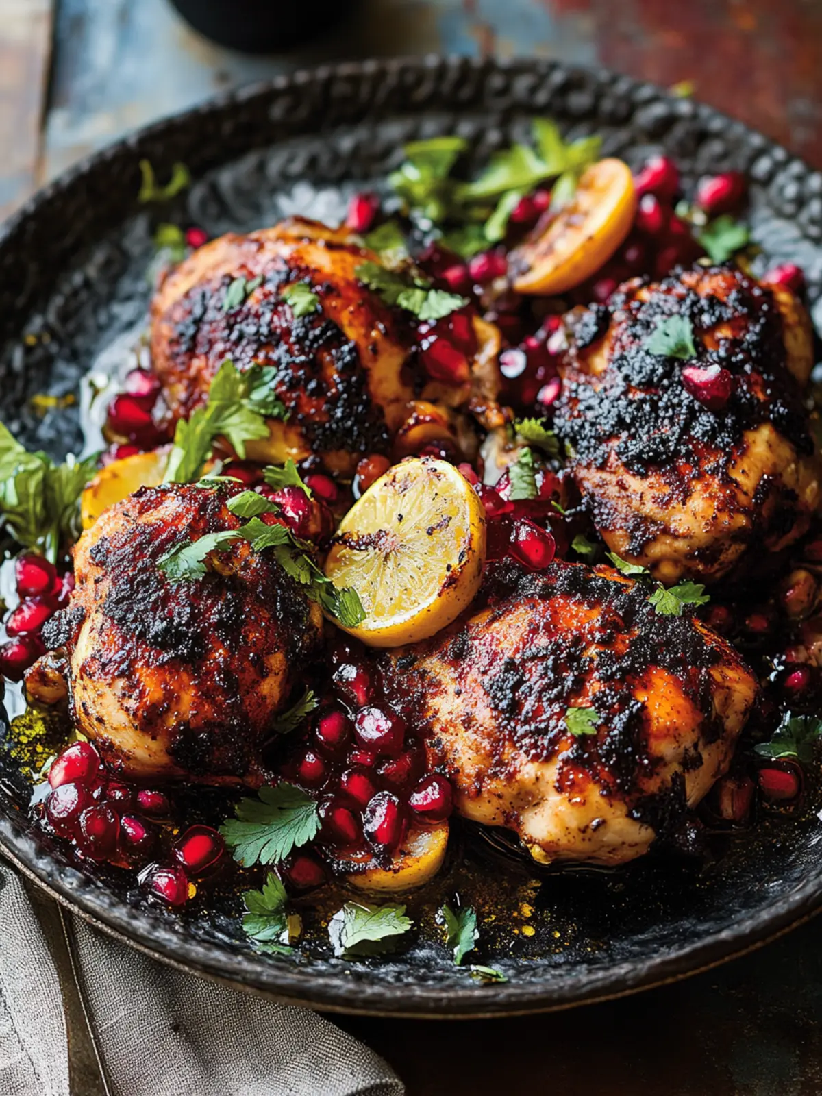 Sumac-Spiced Grilled Chicken with Pomegranate Glaze
