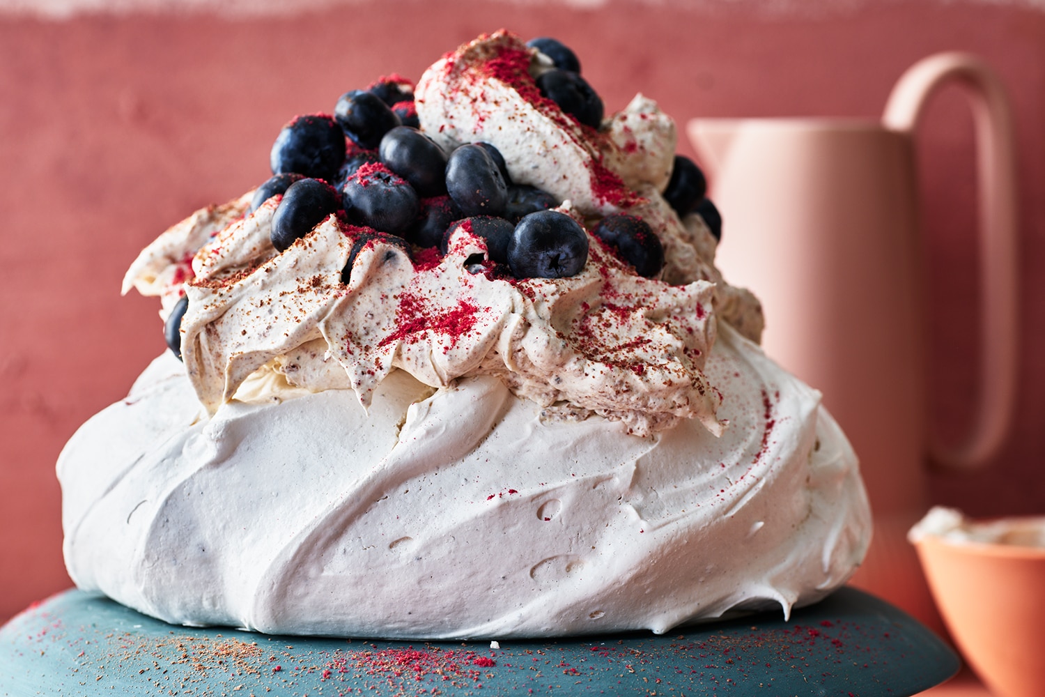 Wattleseed and Quandong Pavlova with Vanilla Cream