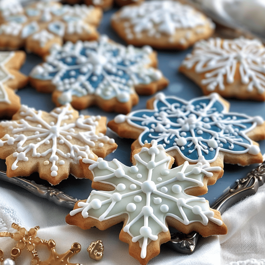 Arendelle-Inspired Snowflake Sugar Cookies with Royal Icing