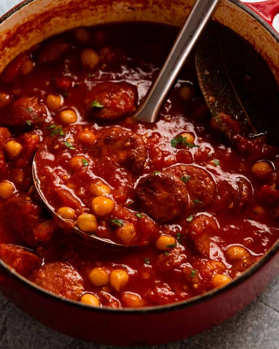 One-Pot Italian Sausage and Chickpea Stew