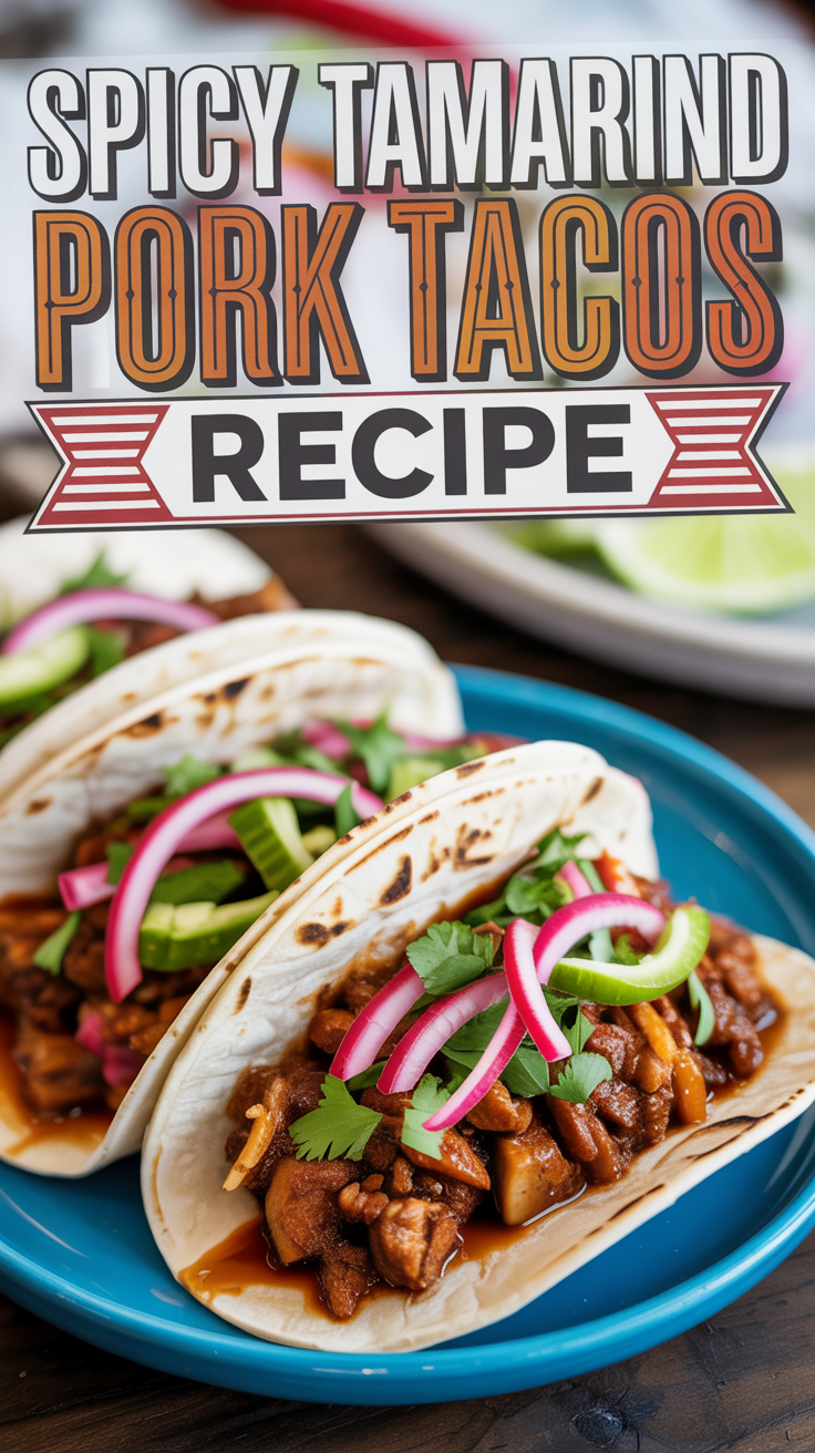 Tamarind-Glazed Pork Tacos with Pickled Red Onions and Cilantro