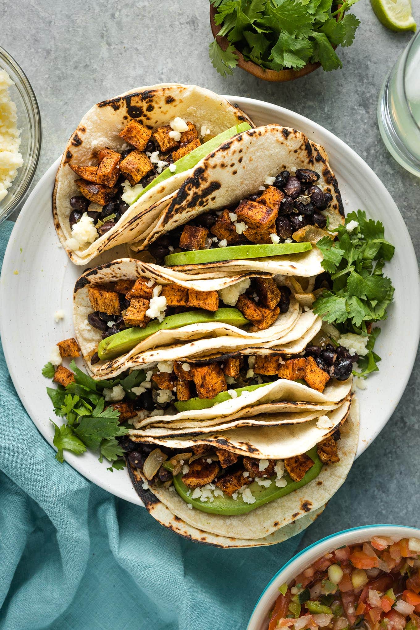 Spiced Maple-Glazed Sweet Potato and Black Bean Tacos