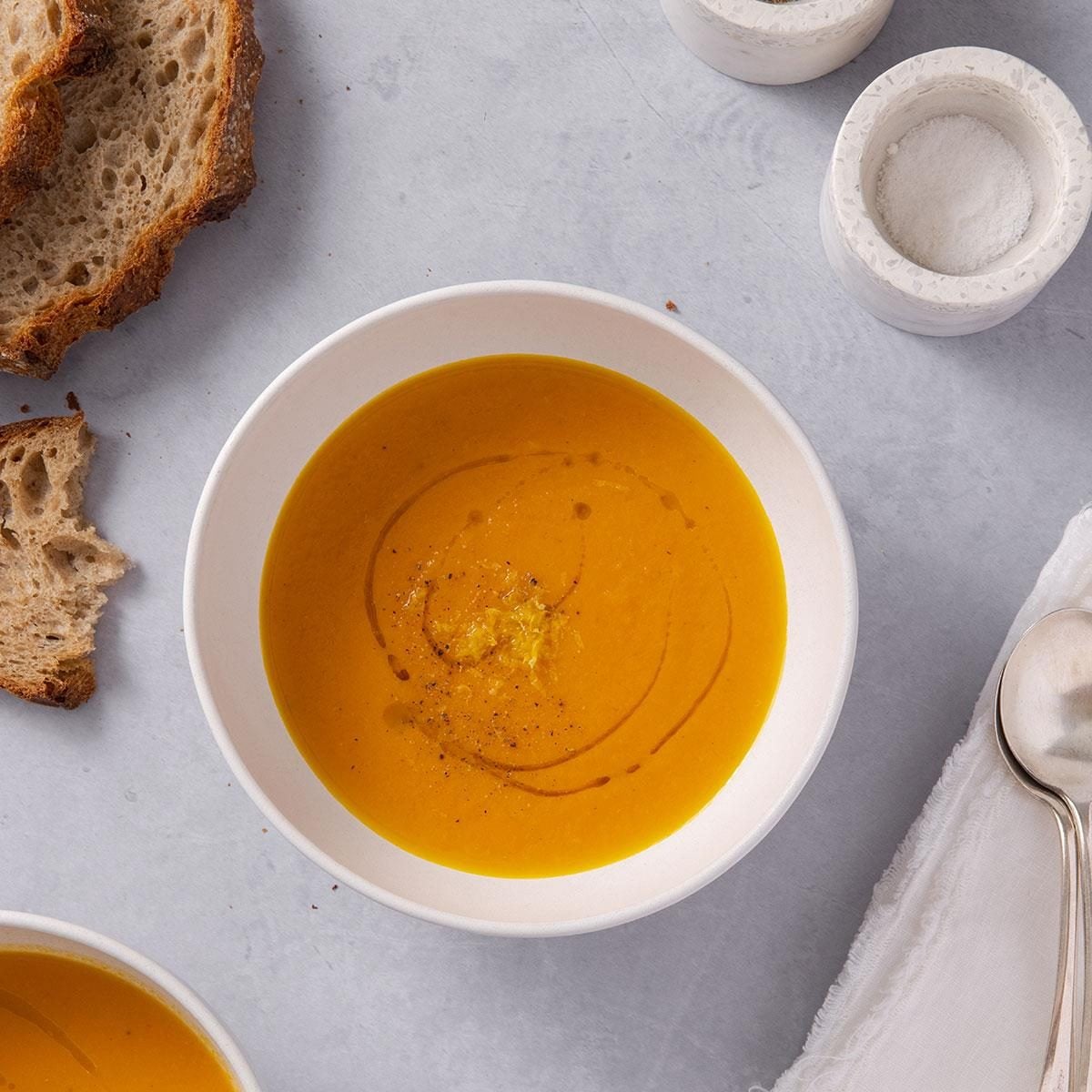 Lightly Sweetened Carrot-Ginger Soup