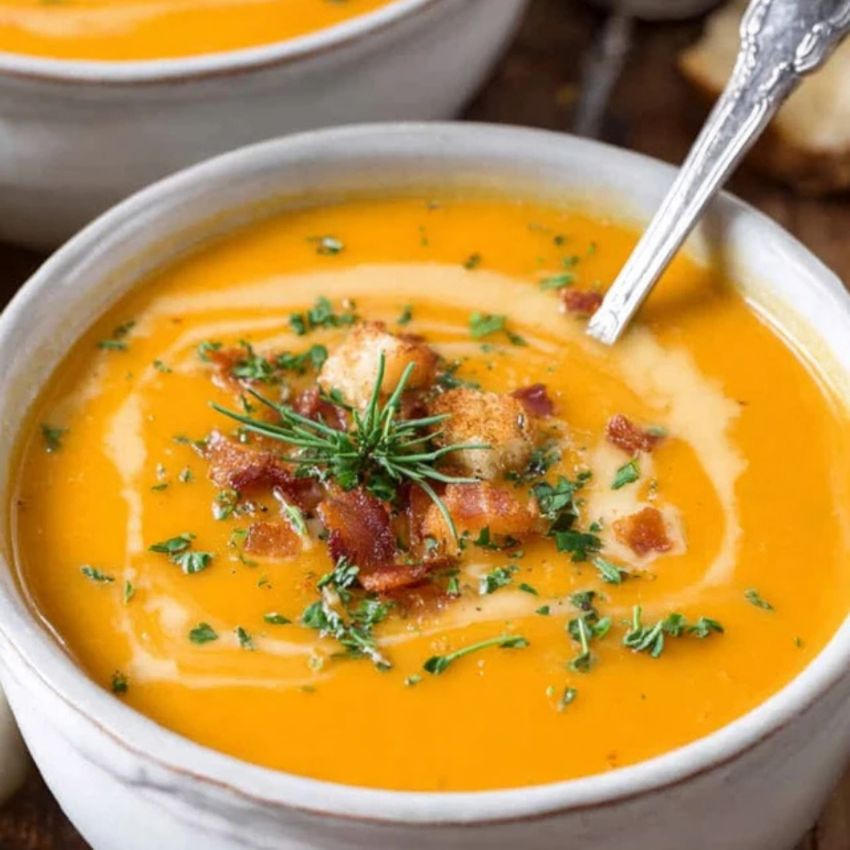 Pumpkin and Warrigal Greens Soup with Lemon Myrtle