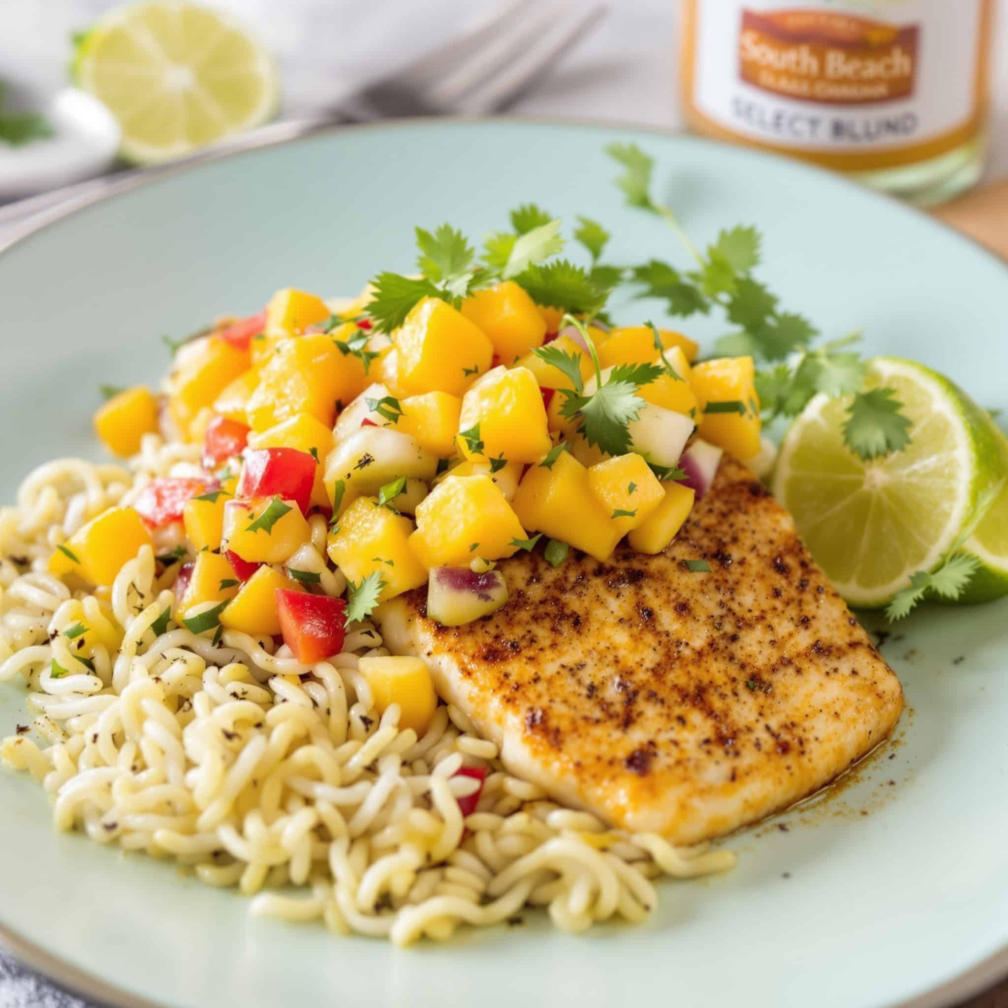 Grilled Citrus-Honey Glazed Mahi Mahi with Mango Salsa