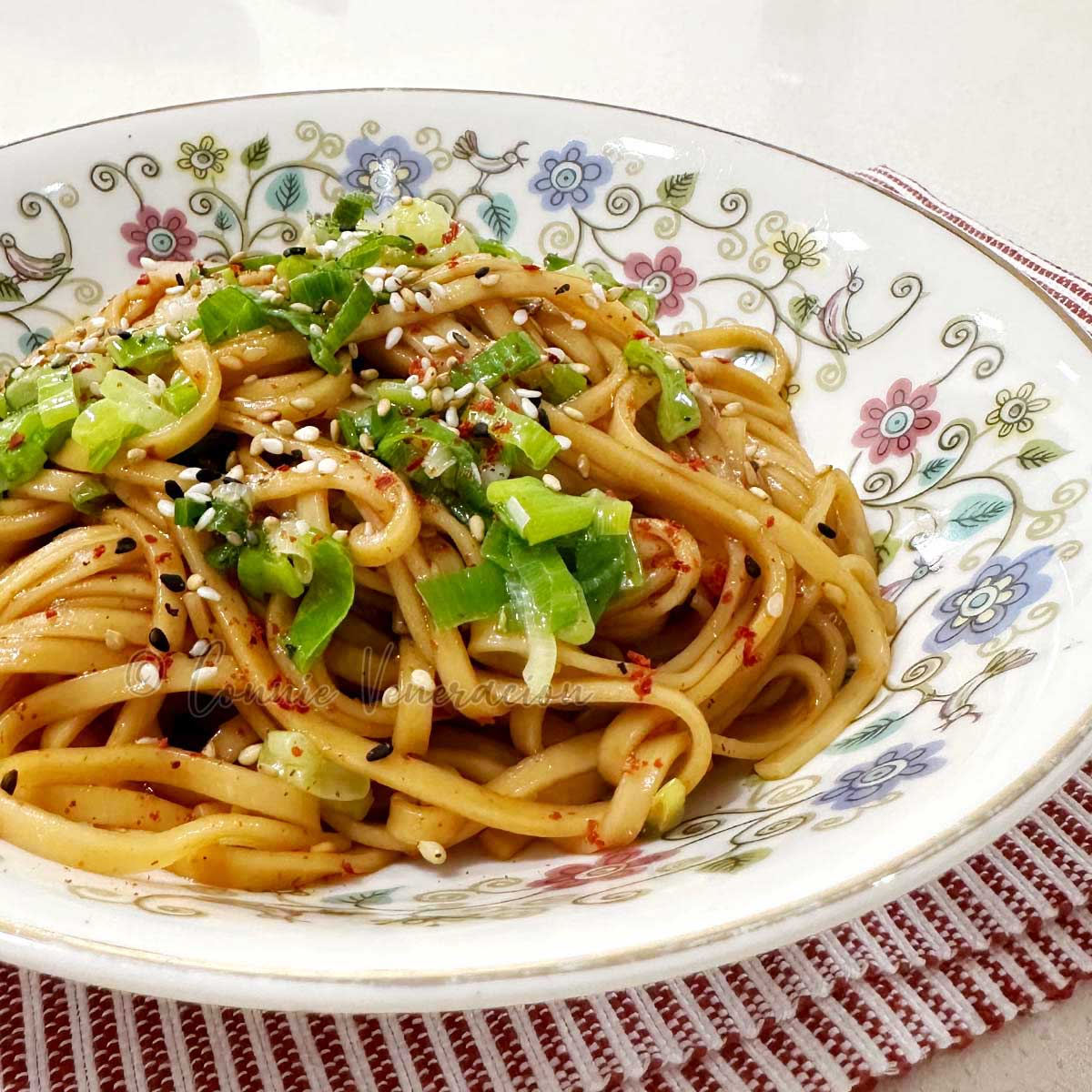 Shanghainese Scallion Oil Noodles with Sesame and Soy