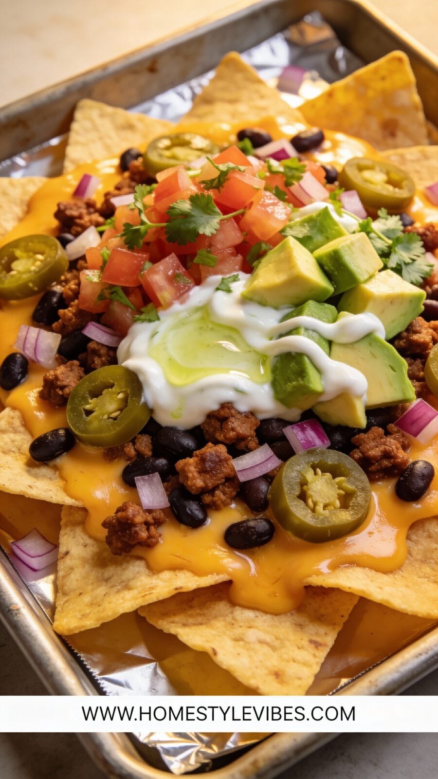Sheet Pan Smoky Gouda and Chorizo Nachos
